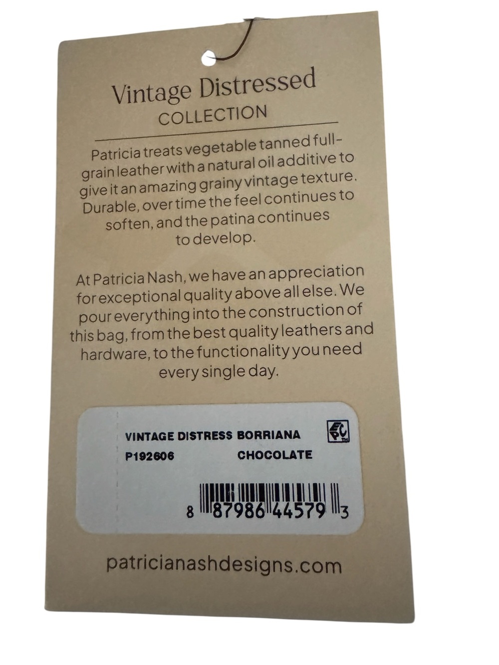 NWT-Patricia Nash Chocolate Vintage Distressed Borriana Crossbody - Picture 4 of 4